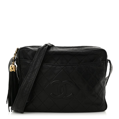 Chanel Lambskin Quilted Tassel Camera Case Black 1 of 16