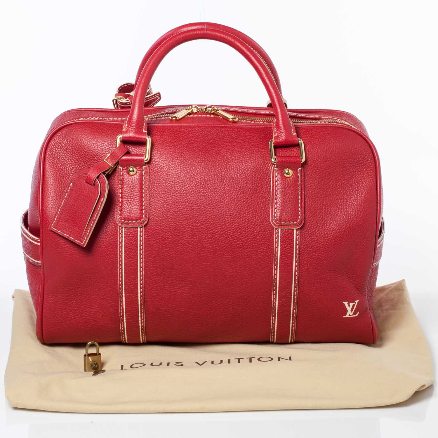 Louis Vuitton Tobago Leather Carryall Red 12 of 12