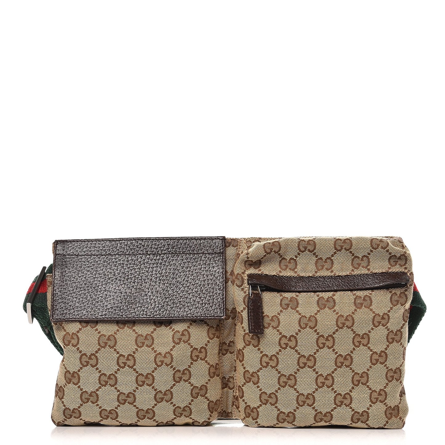 Monogram Web Belt Bag Dark Brown
