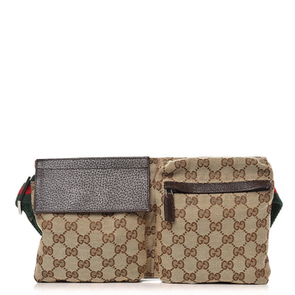 Gucci Monogram Web Belt Bag Dark Brown 1 of 11