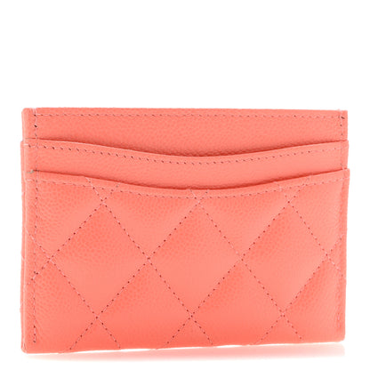 Chanel Caviar Quilted Card Holder Light Orange 3 of 10