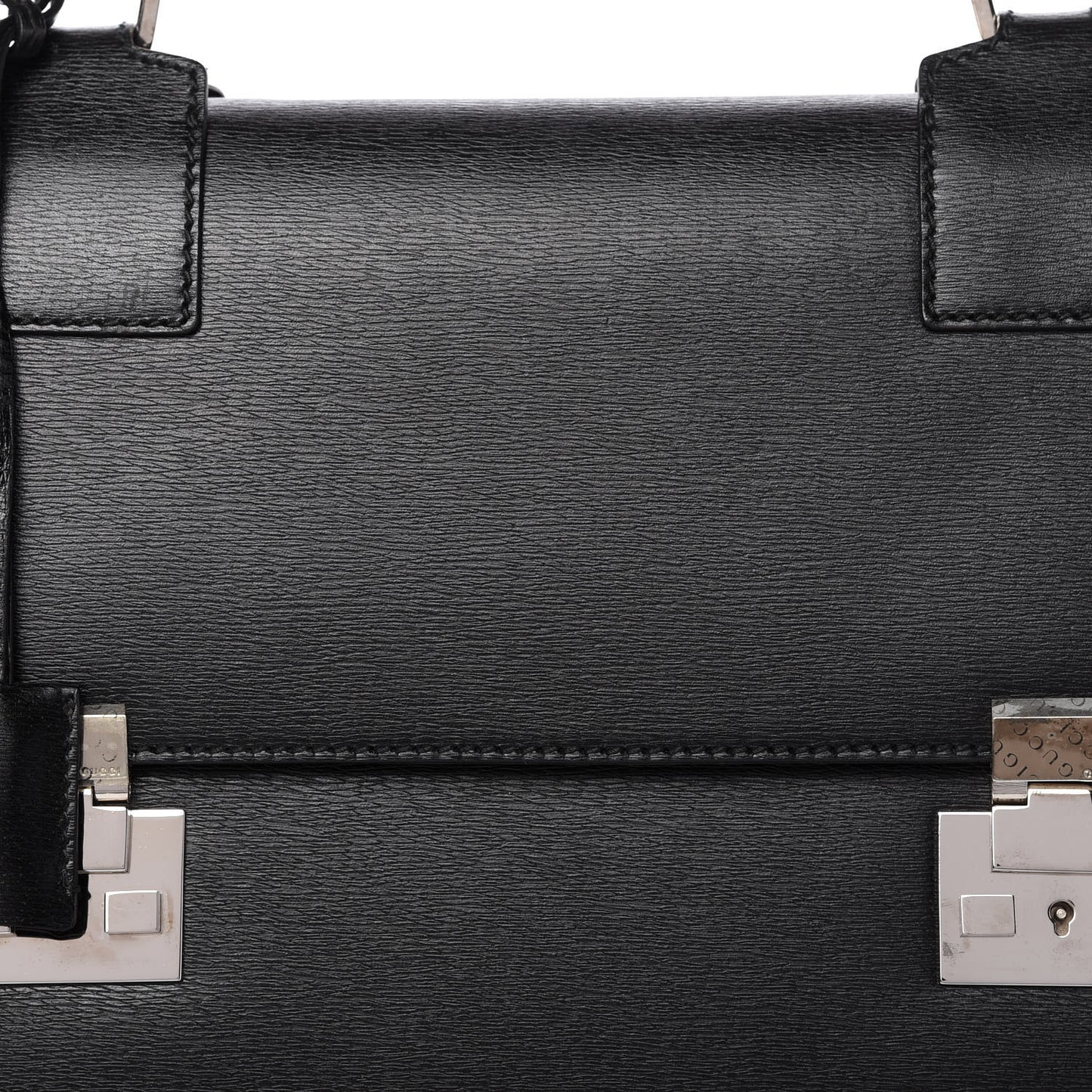 Calfskin Flap Briefcase Black