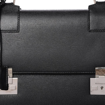 Gucci Calfskin Flap Briefcase Black 10 of 10