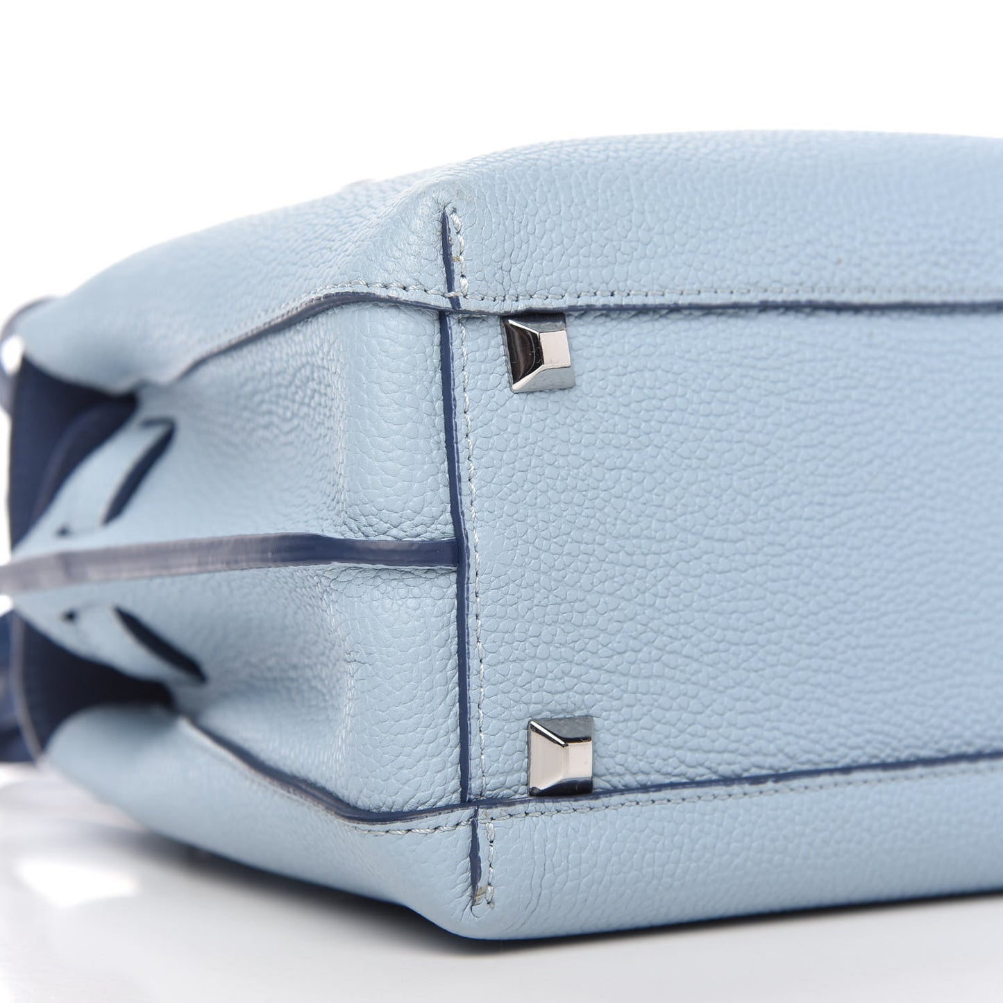 Grained Calfskin Mini Milla Tote Blue