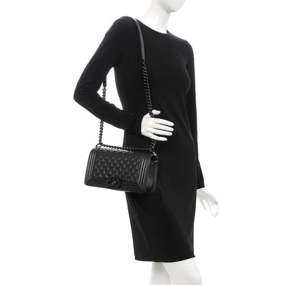 Chanel Caviar Quilted Medium Boy Flap So Black 2 of 8