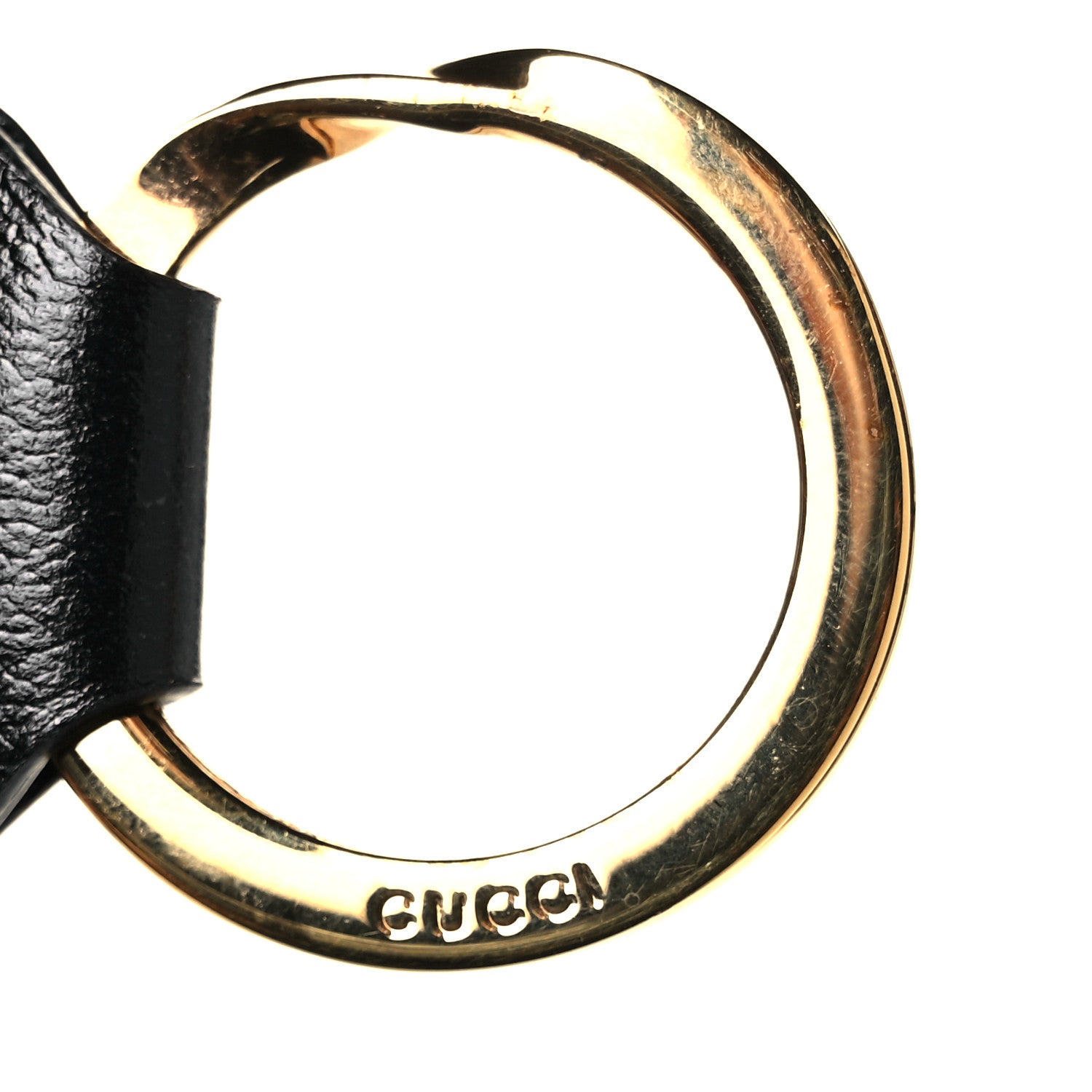Gucci Nylon Calfskin Web Rajah Key Ring Black 3 of 5
