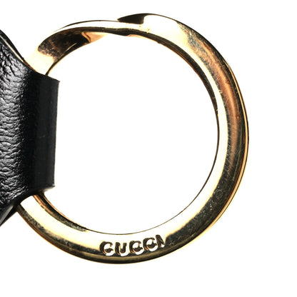 Gucci Nylon Calfskin Web Rajah Key Ring Black 3 of 5