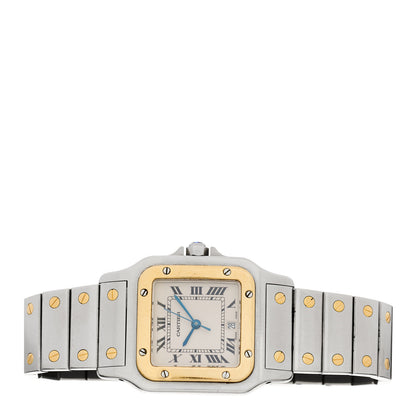 Cartier Stainless Steel 18K Yellow Gold 29mm Santos De Cartier Galbee Quartz Watch 2 of 5