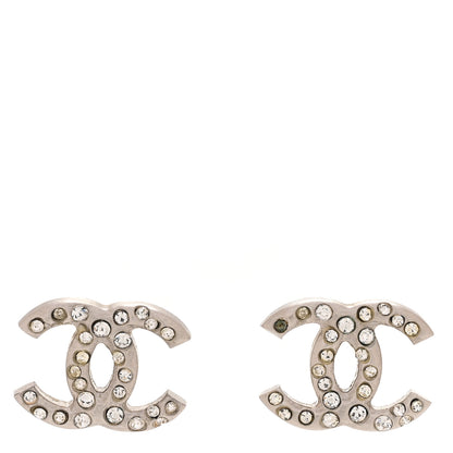 Chanel Crystal CC Earrings Silver 1 of 6