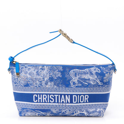 Christian Dior Technical Fabric Toile De Jouy DiorTravel Nomad Pouch Fluorescent Blue 1 of 10
