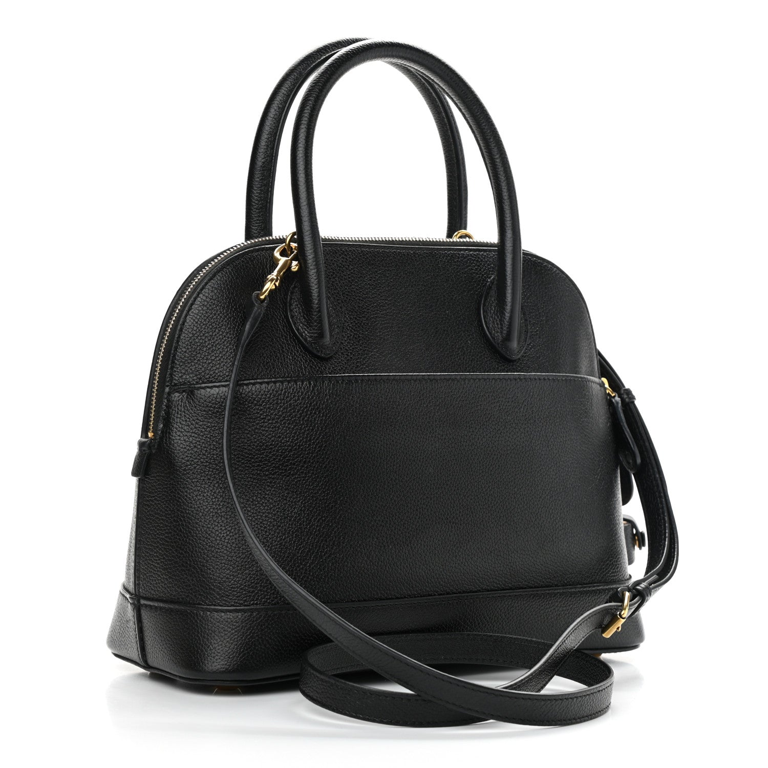 Balenciaga Grained Calfskin Logo S Ville Top Handle Bag Black White 3 of 10