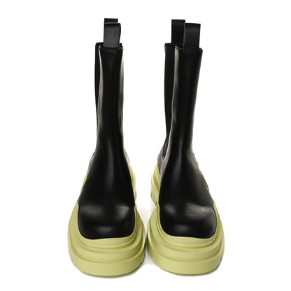 Bottega Veneta Calfskin The Tire Chelsea Boots 39 Black Seagrass 5 of 10