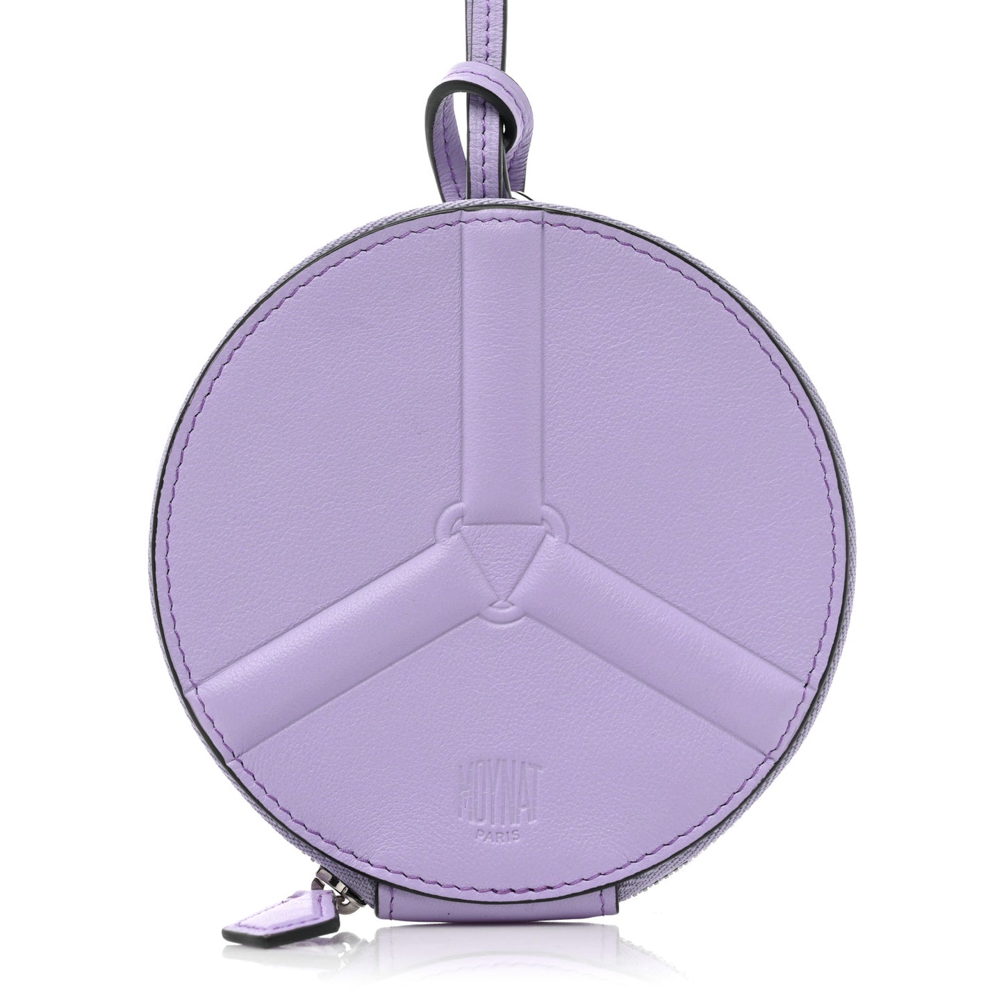 Reve Calfskin Zippy Wheel Coin Purse Lavande