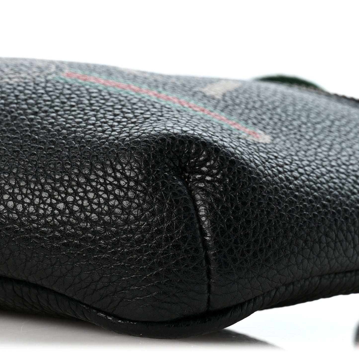 Grained Calfskin Small Logo Belt Bag Black