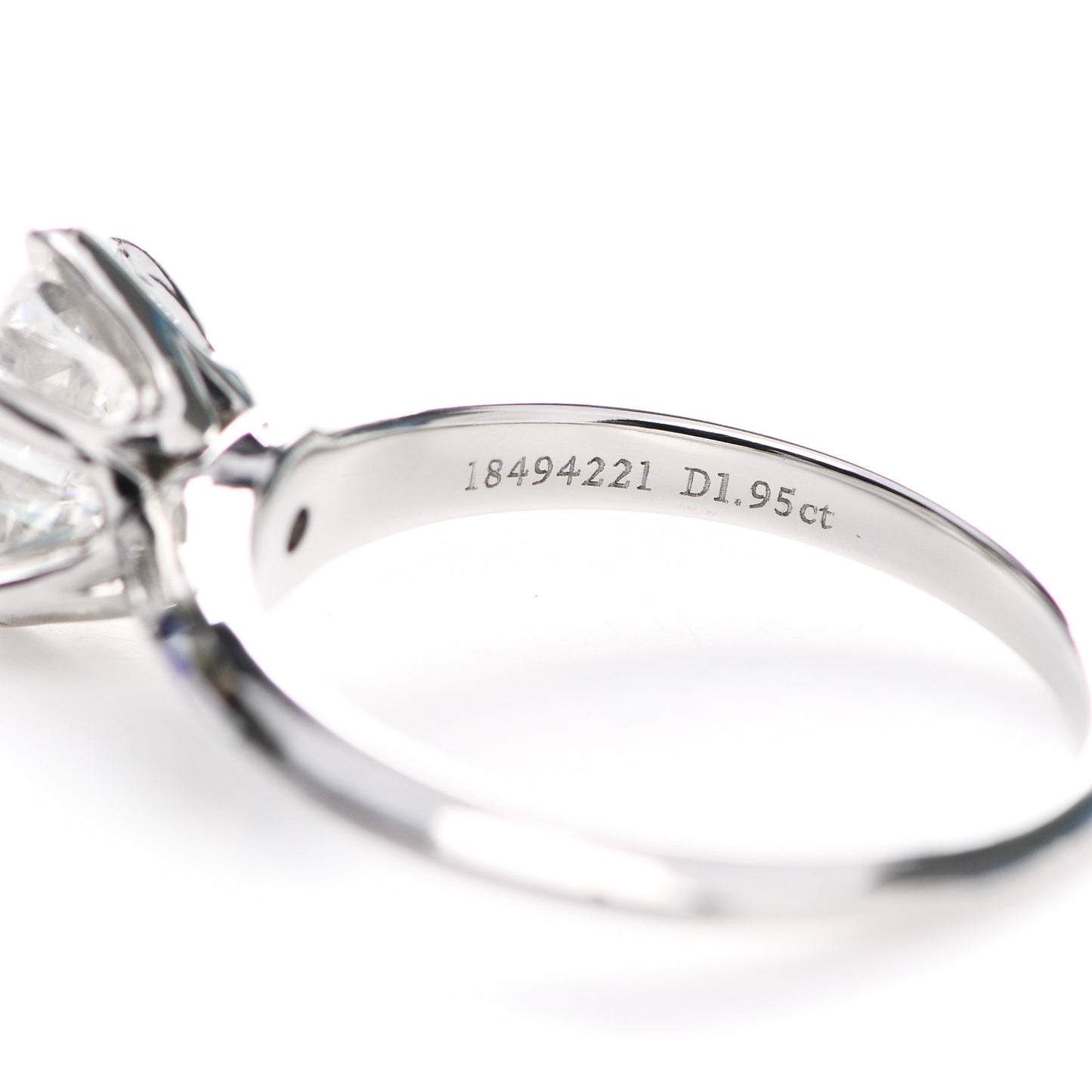 Platinum Diamond 1.95ct Solitaire Engagement Ring 50 5.5