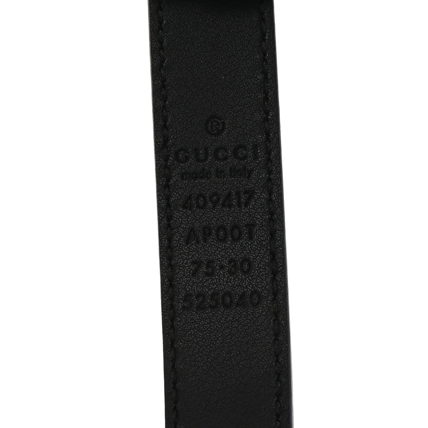 Calfskin Double G 20mm Belt 75 30 Black