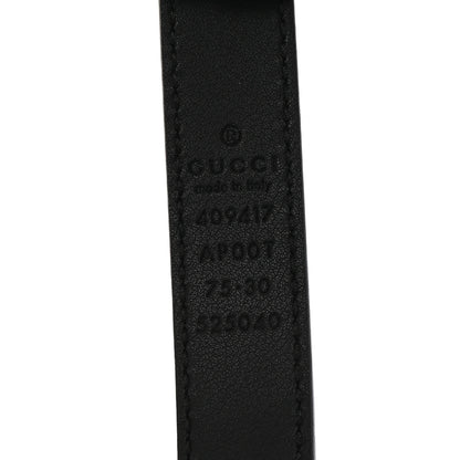 Gucci Calfskin Double G 20mm Belt 75 30 Black 3 of 6