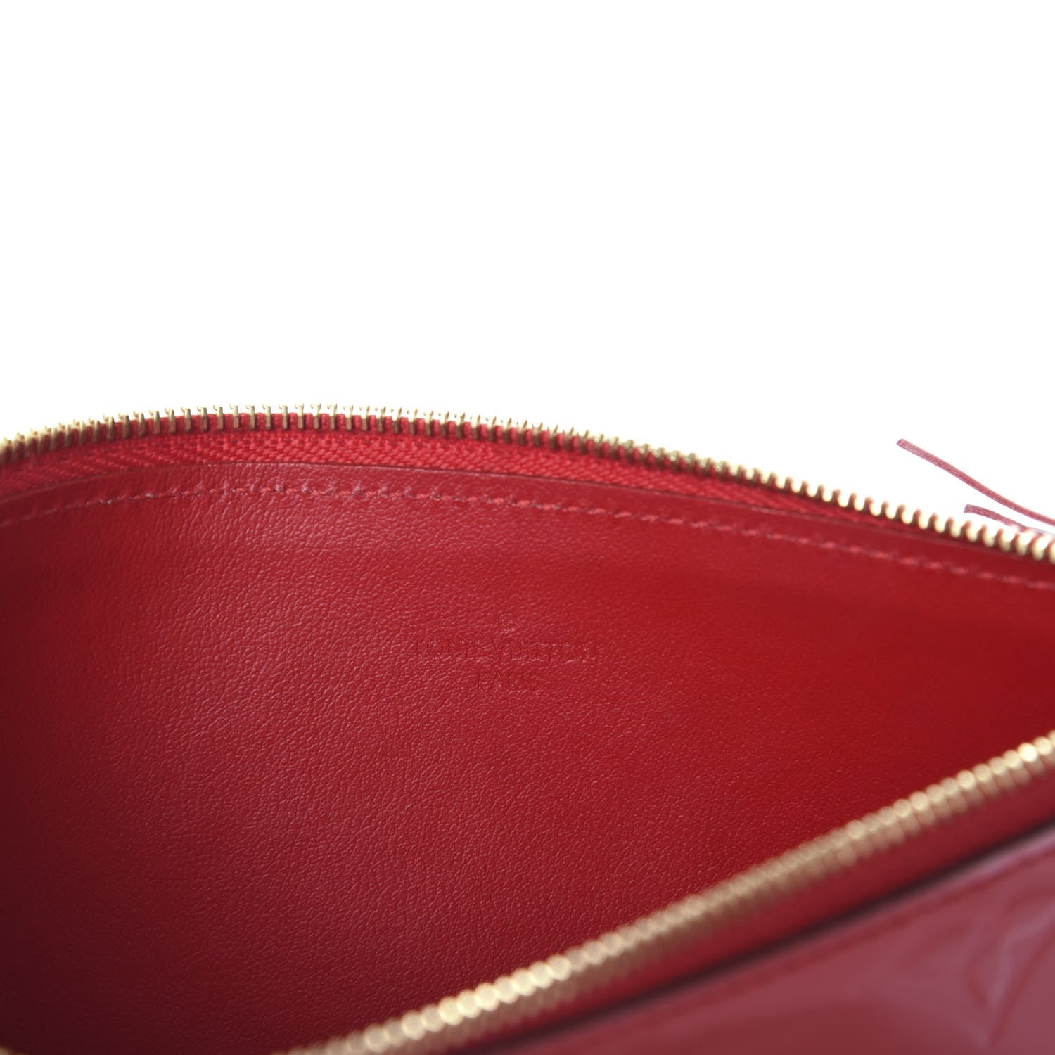 Louis Vuitton Vernis Felicie Chain Wallet Zippered Insert Cherry 6 of 7