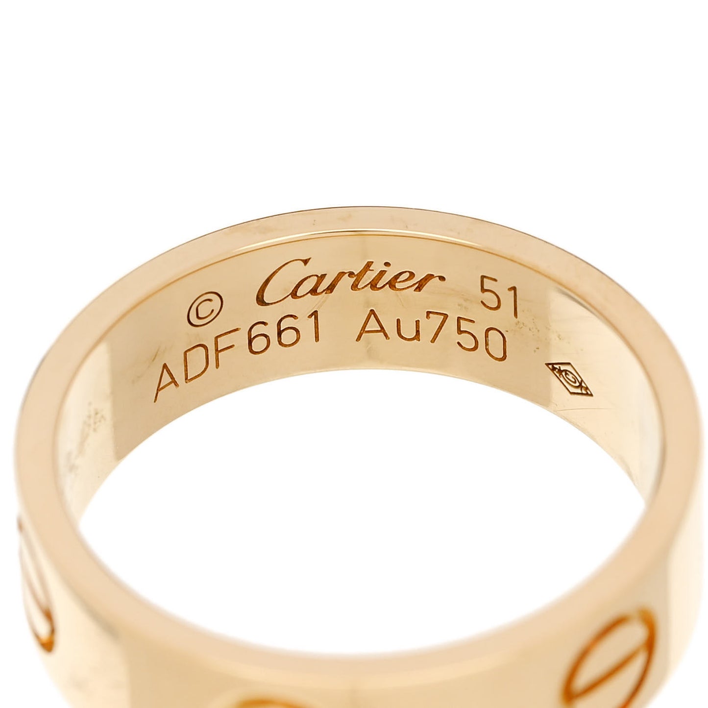 18K Yellow Gold 5.5mm LOVE Ring 51 5.75