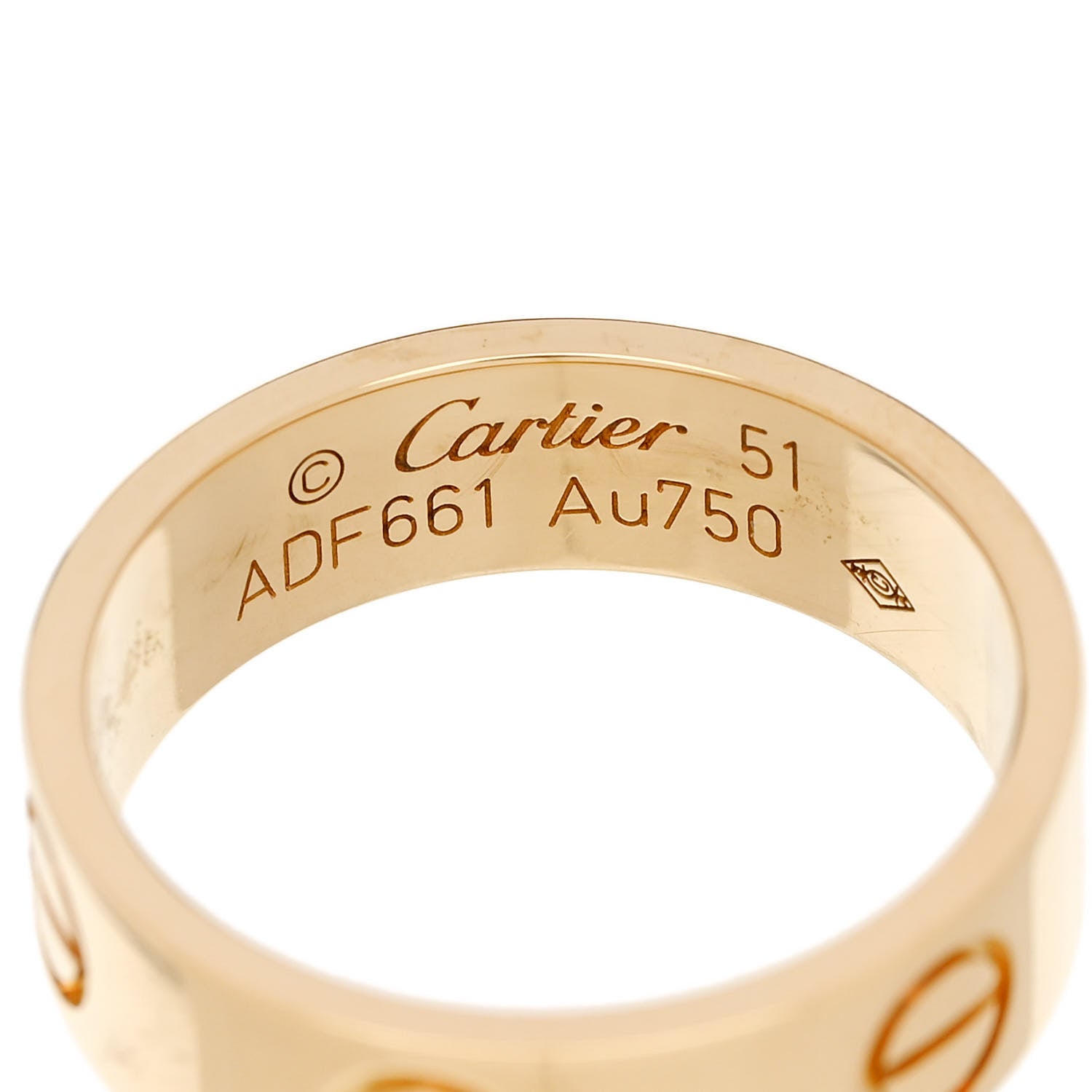 Cartier 18K Yellow Gold 5.5mm LOVE Ring 51 5.75 4 of 5