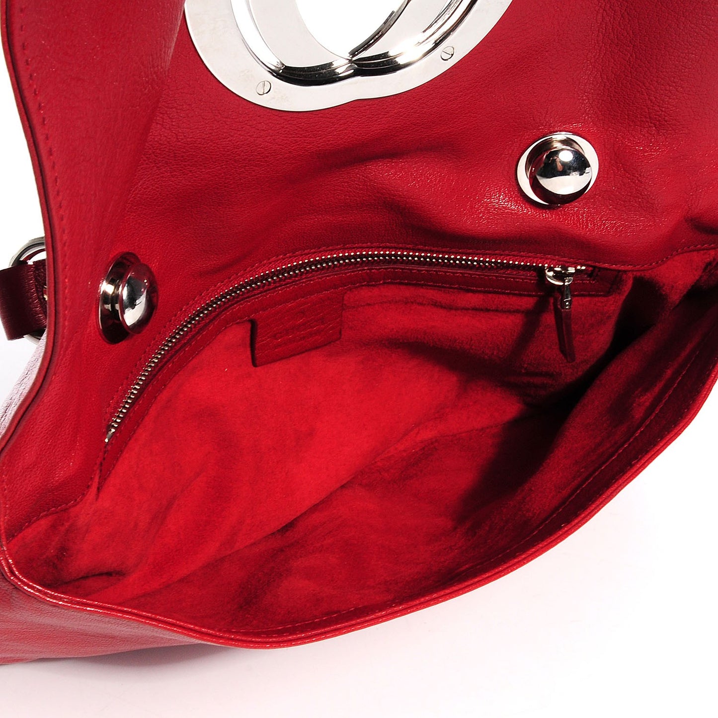 Leather Blondie Flap Red