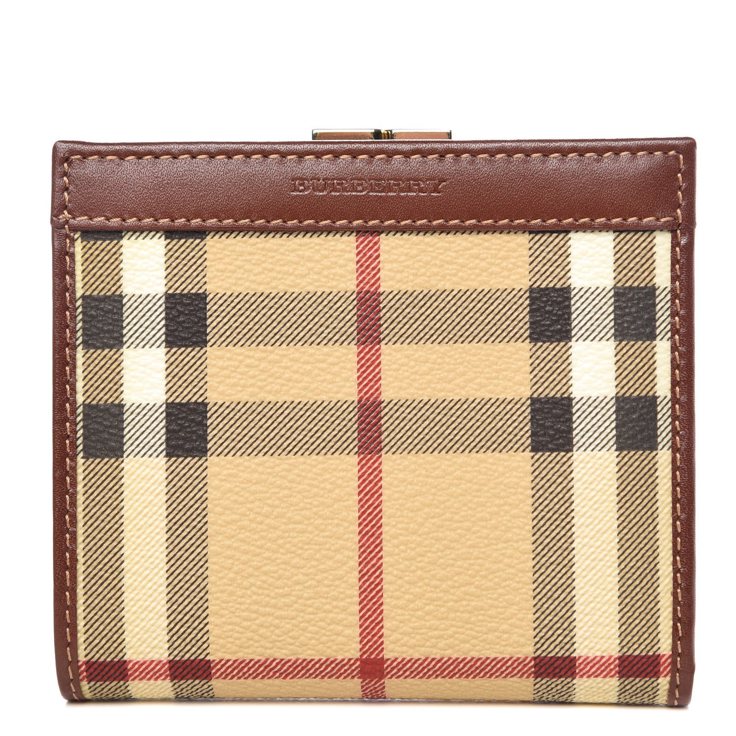 Haymarket Check French Wallet Brown