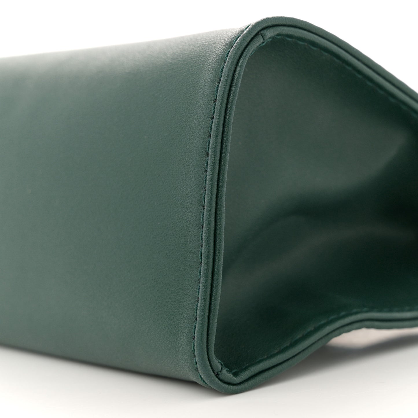 Vegan Leather Small Shopping Bag Dark Olive