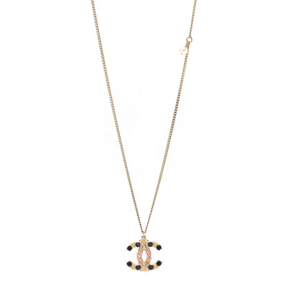 Chanel Crystal Gripoix CC Necklace Gold Multicolor 1 of 7
