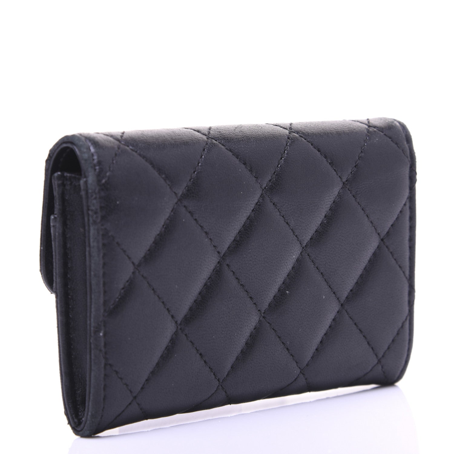 Chanel Lambskin Quilted Flap Card Holder Black 4 of 10