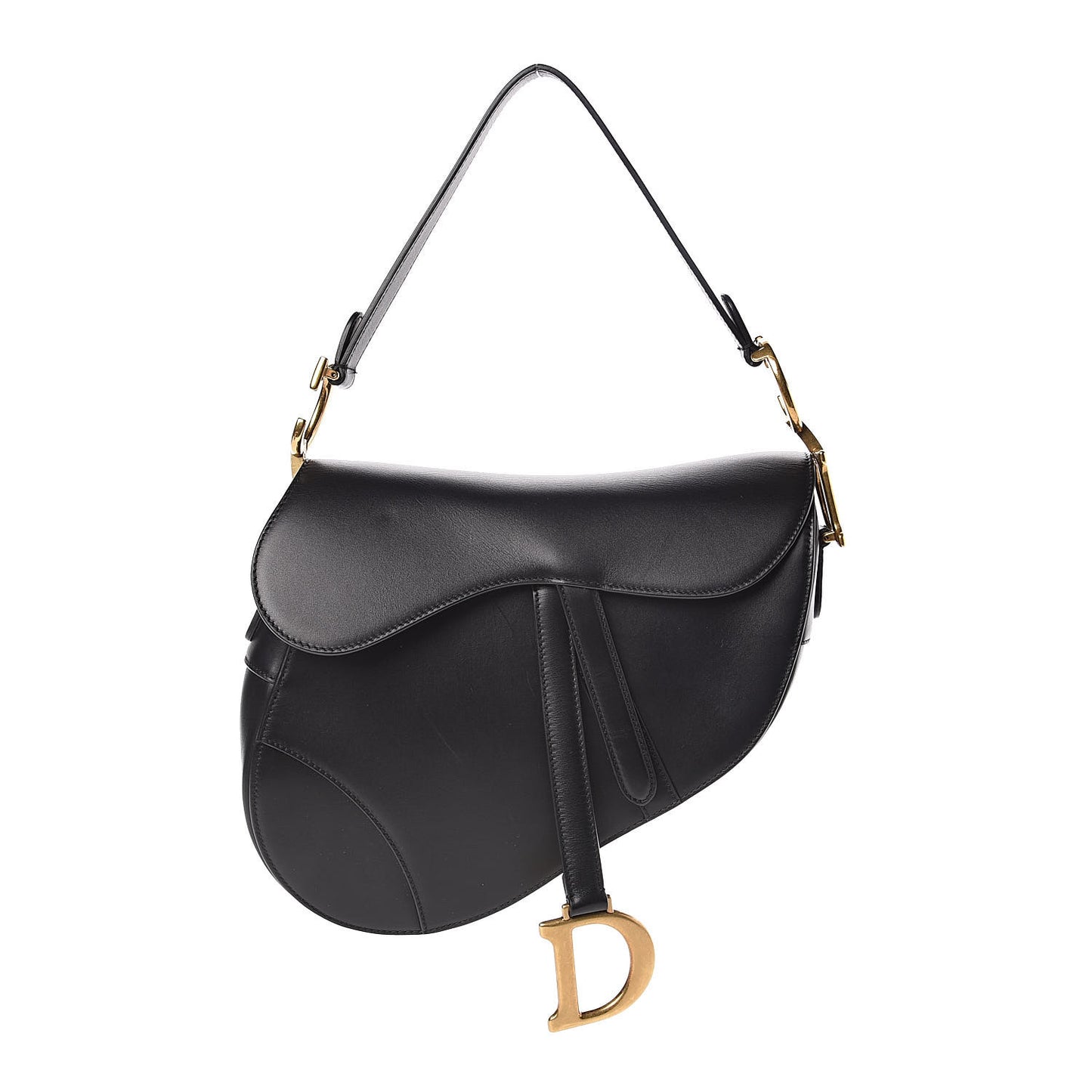 Calfskin Saddle Bag Black