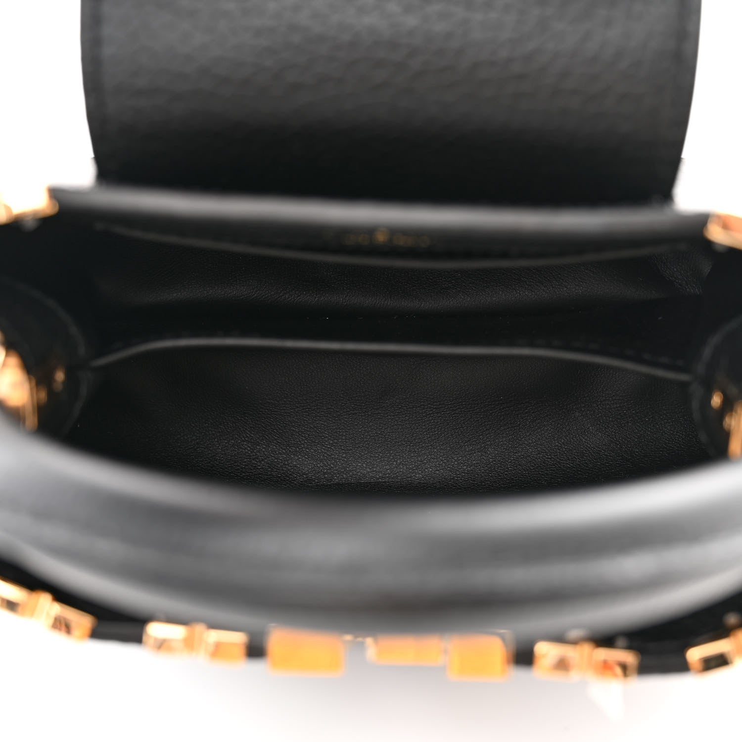 Louis Vuitton Taurillon Embellished Flower Crown Capucines Mini Black 5 of 9