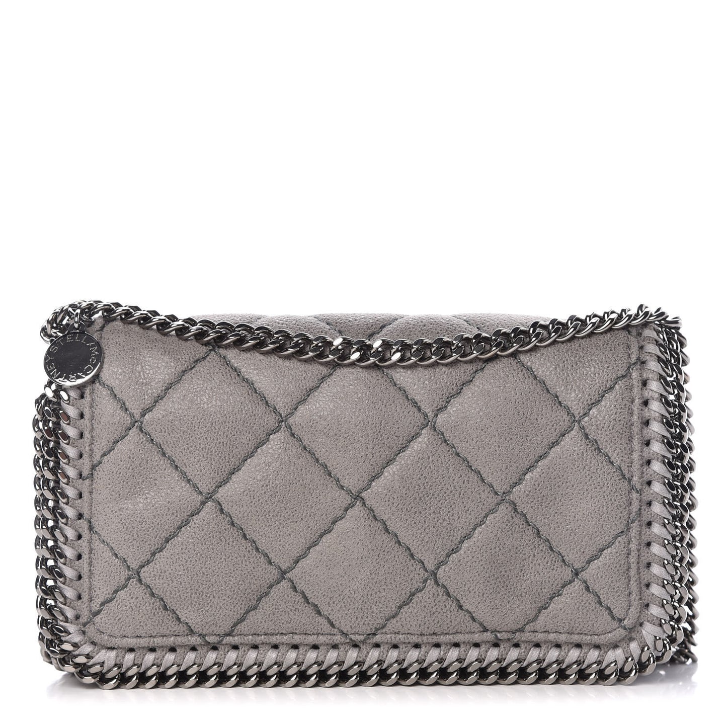 Shaggy Deer Quilted Falabella Crossbody Bag Light Grey