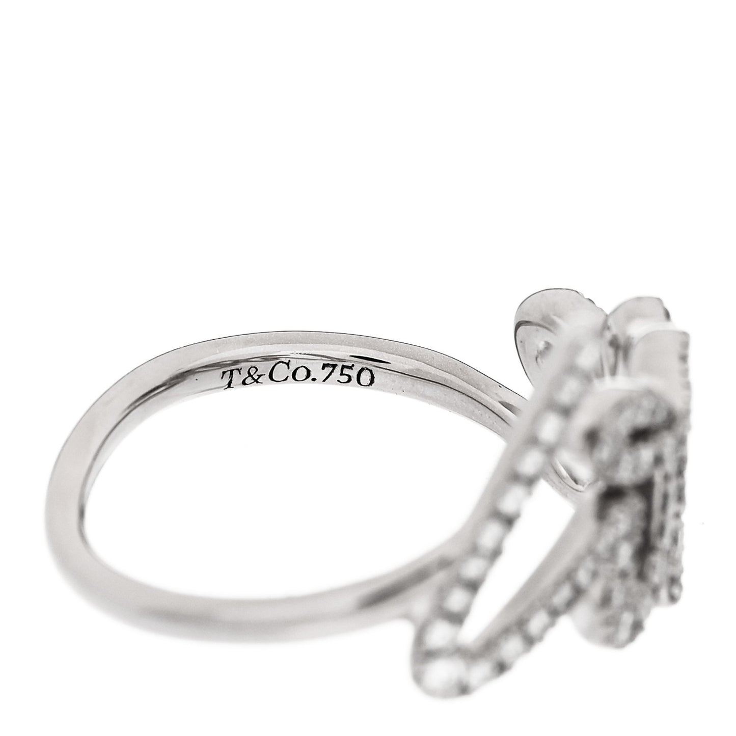 18K White Gold Diamond Paloma's Graffiti Love Ring 47 4.25