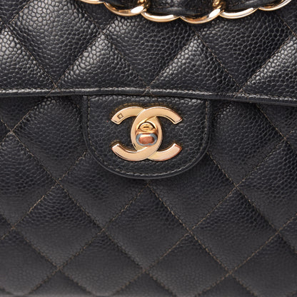 Chanel Caviar Quilted Jumbo Single Flap Black 10 of 15