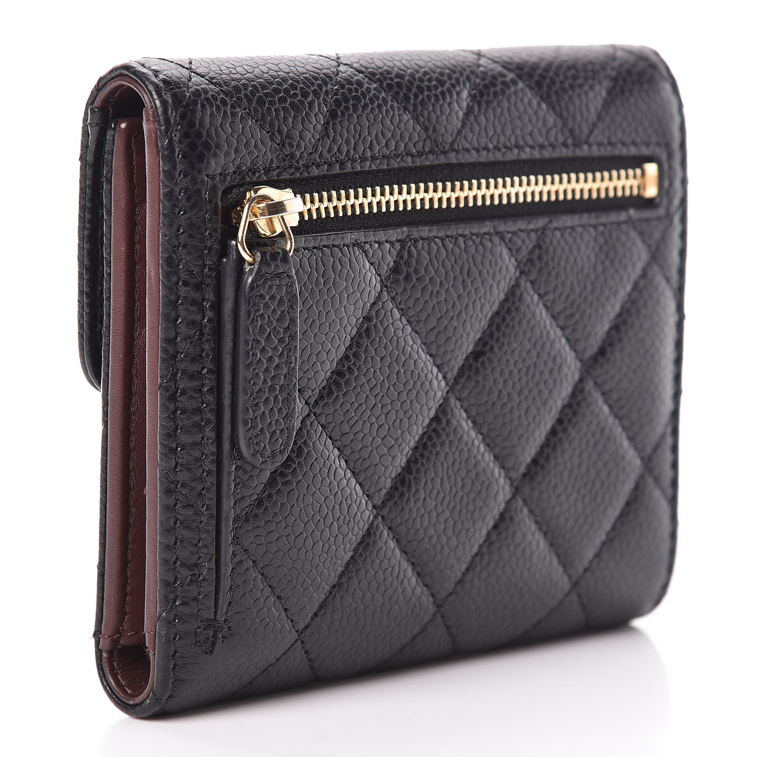 Chanel Caviar Quilted Compact Flap Wallet Black 3 of 16