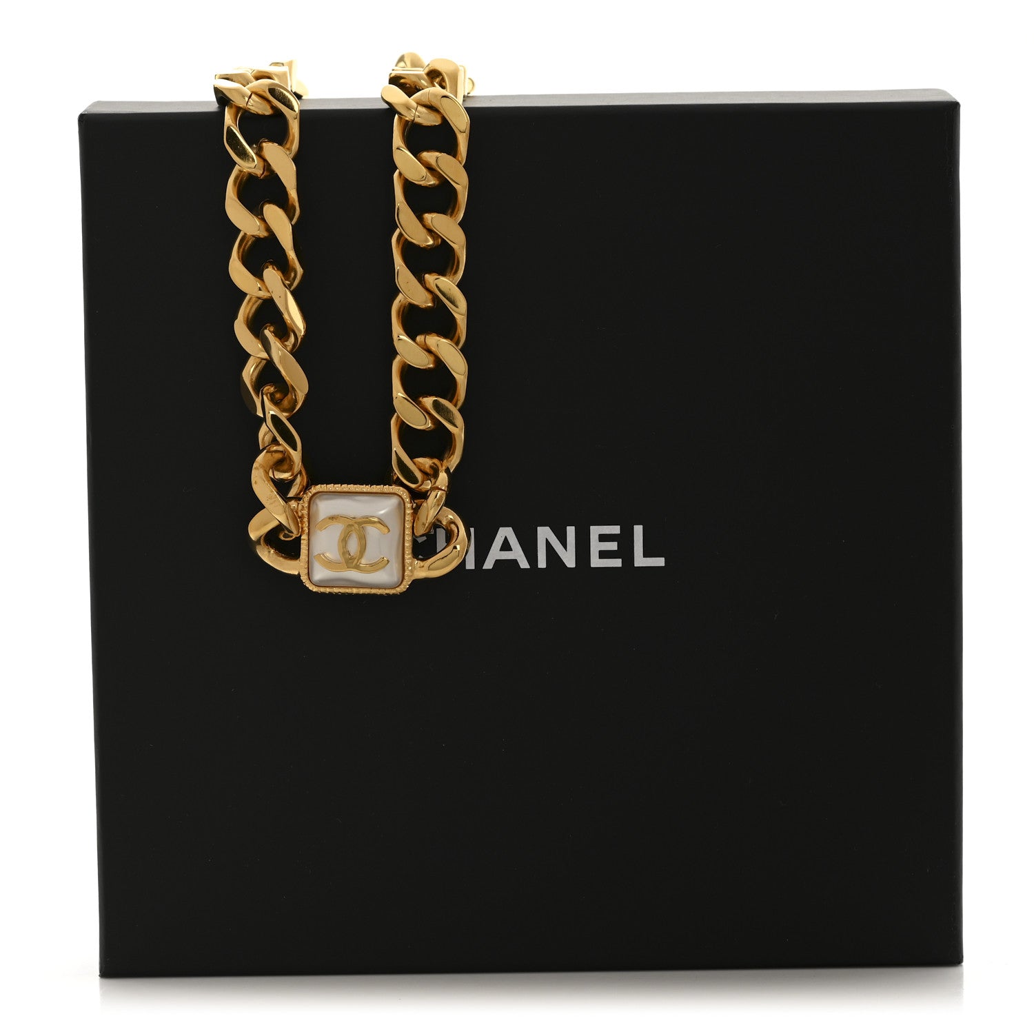 Chanel Pearl CC Chain Link Choker Necklace Gold 7 of 7