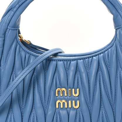 Miu Miu Nappa Matelasse Small Wander Hobo  Onda 7 of 10