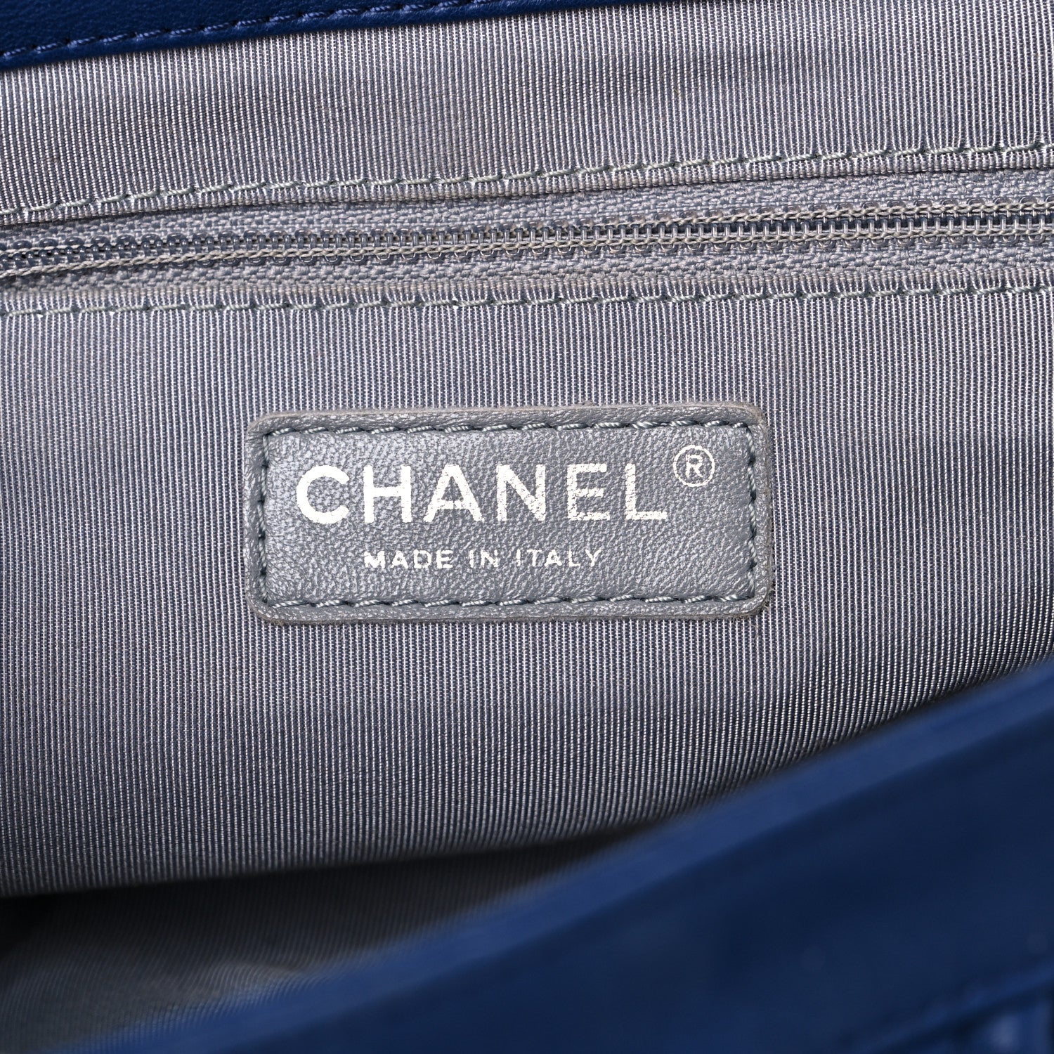 Chanel Washed Lambskin Quilted Medium Chain Around Messenger Blue 6 of 12