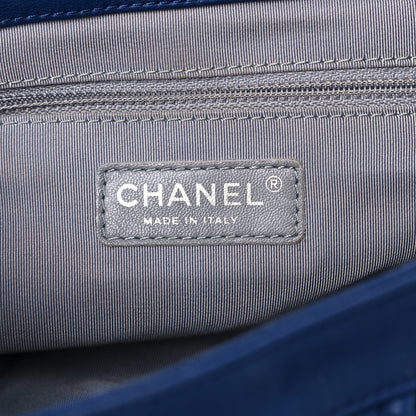 Chanel Washed Lambskin Quilted Medium Chain Around Messenger Blue 6 of 12