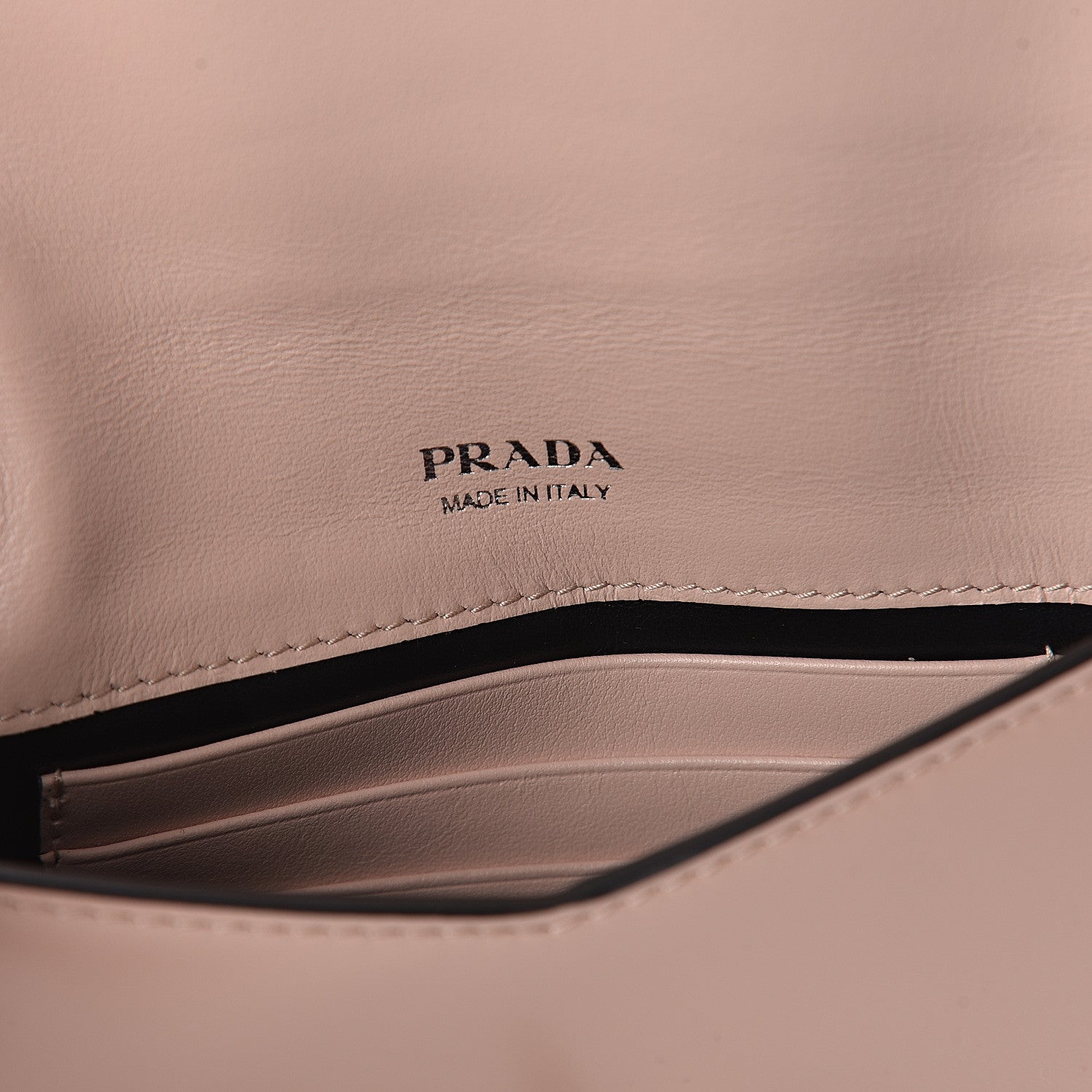 Prada Spazzolato Logo Wristlet Pesca 5 of 6