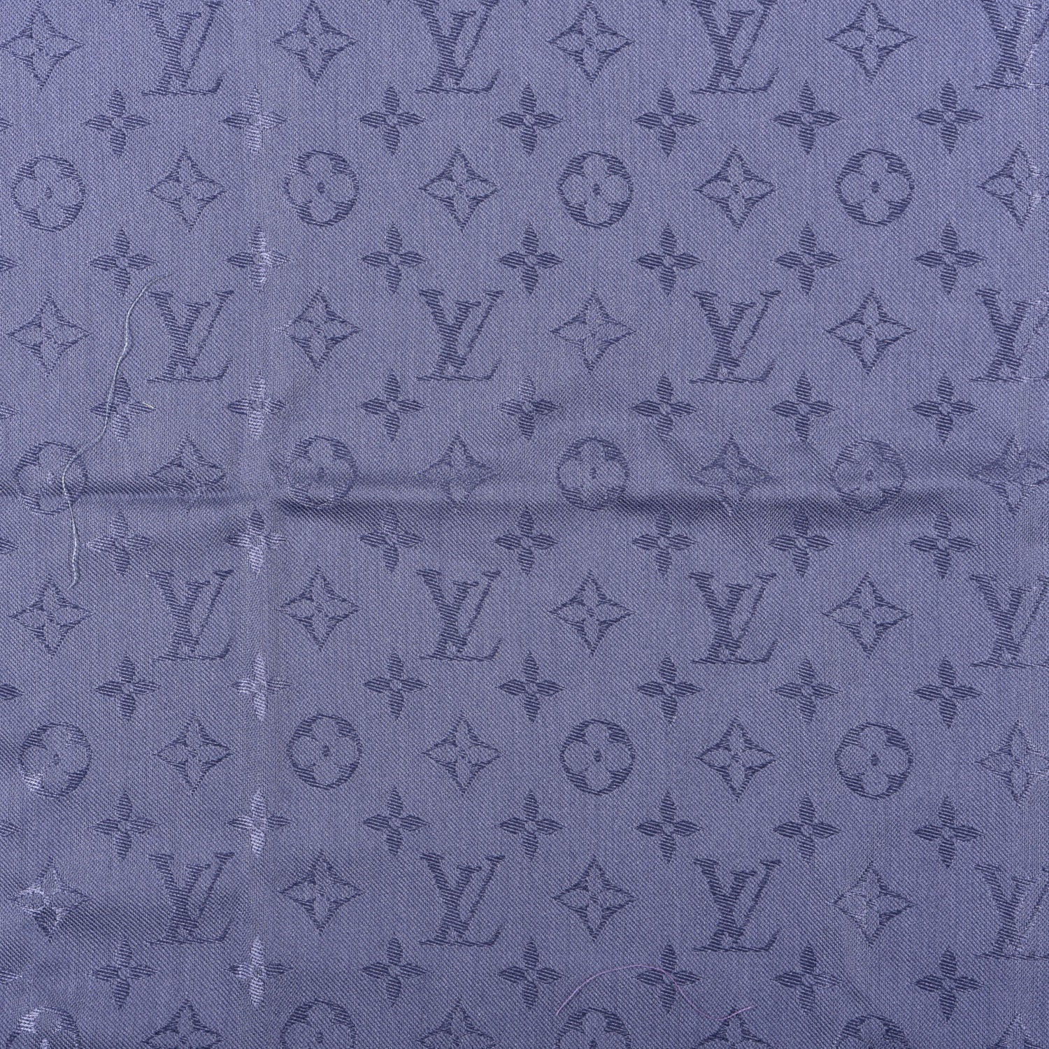 Louis Vuitton Wool Silk Monogram Shawl Night Blue 2 of 4