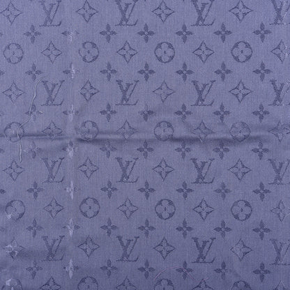 Louis Vuitton Wool Silk Monogram Shawl Night Blue 2 of 4