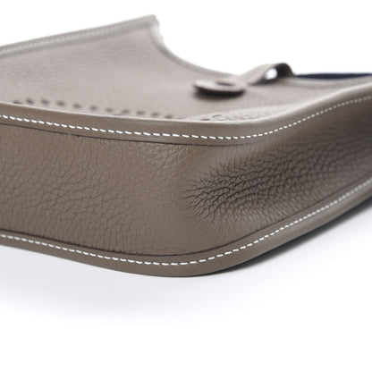 Hermes Taurillon Clemence Amazone Evelyne TPM Etoupe Bleu Indigo 9 of 10