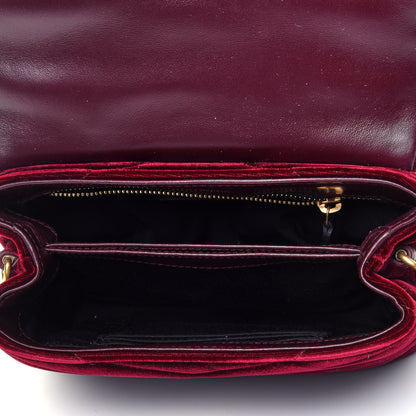 Saint Laurent Velvet Y Quilted Monogram Toy Loulou Crossbody Bag French Burgundy 4 of 5