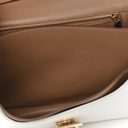 Burberry Smooth Calfskin Monogram Medium TB Bag Chalk White Camel 10 of 11