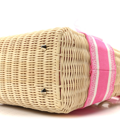 Christian Dior Wicker Oblique Medium Lady Dior Bag Fluorescent Pink 9 of 9