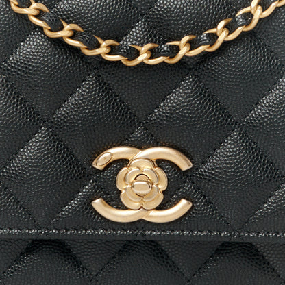 Chanel Caviar Quilted Camellia Wallet On Chain WOC Black 9 of 12