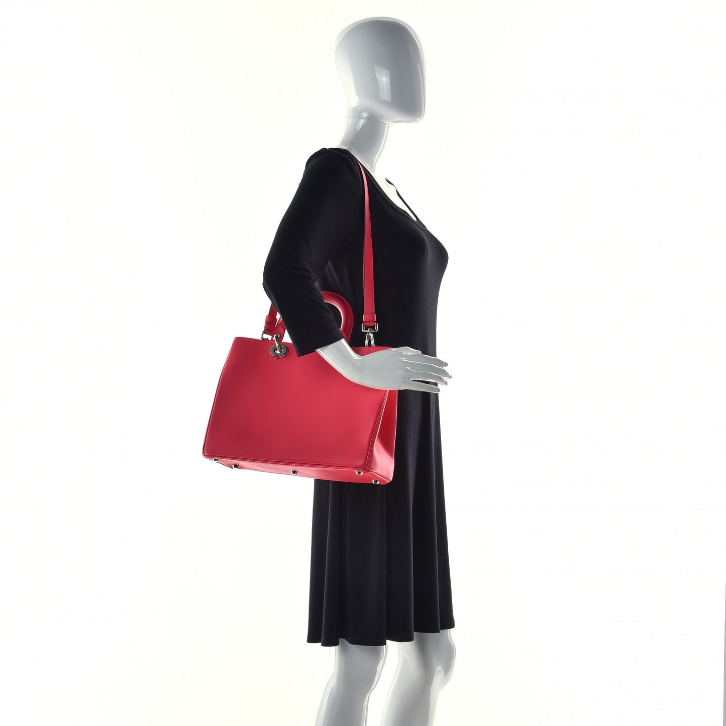 Smooth Calfskin Medium Diorissimo Tote Fuchsia