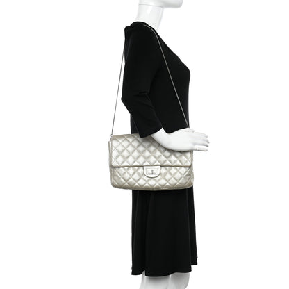 Chanel Metallic Lambskin Quilted Snake Chain 2.55 Reissue Flap Silver 2 of 11