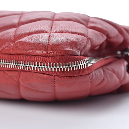 Chanel Caviar Quilted Expandable Zip Shoulder Bag Red 8 of 22